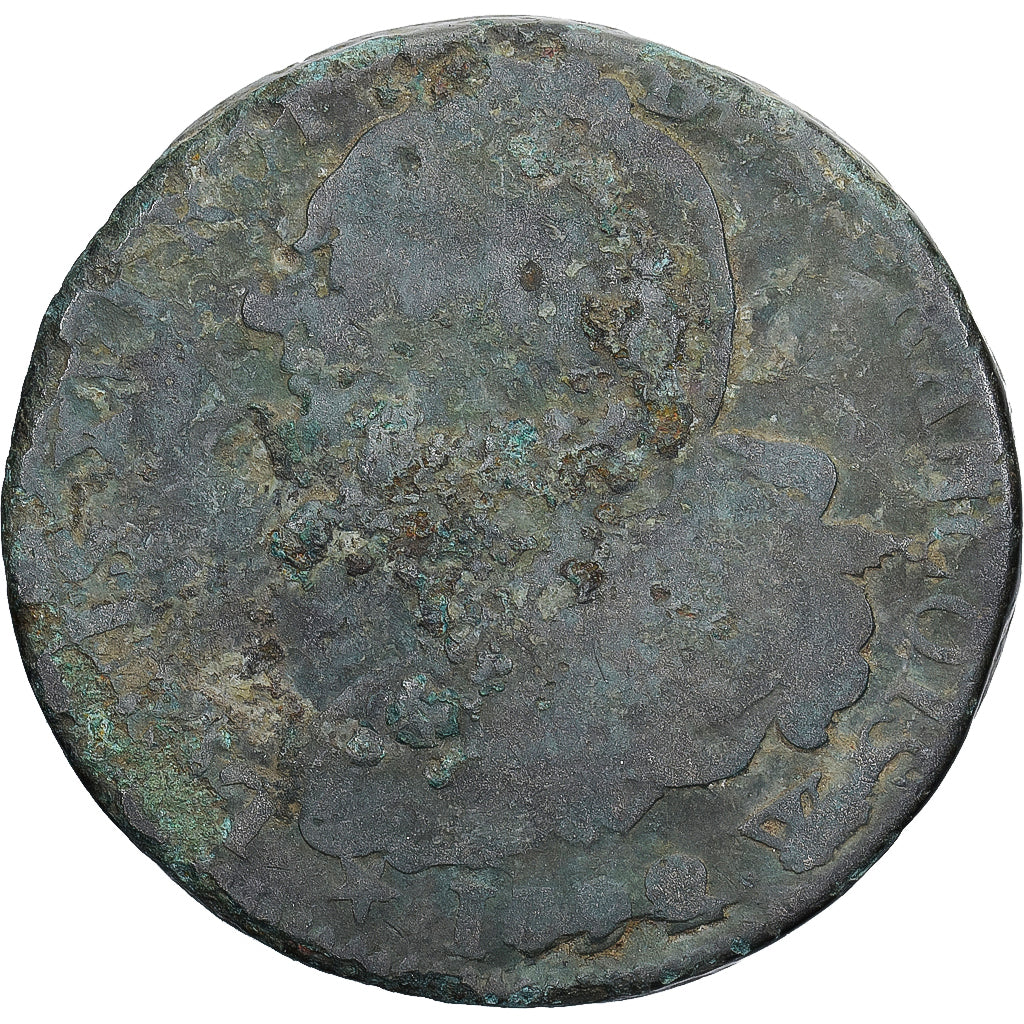 France, 2 Sols, 2 sols françois, 1792, Lille, Bronze, F(12-15), Gadoury:25