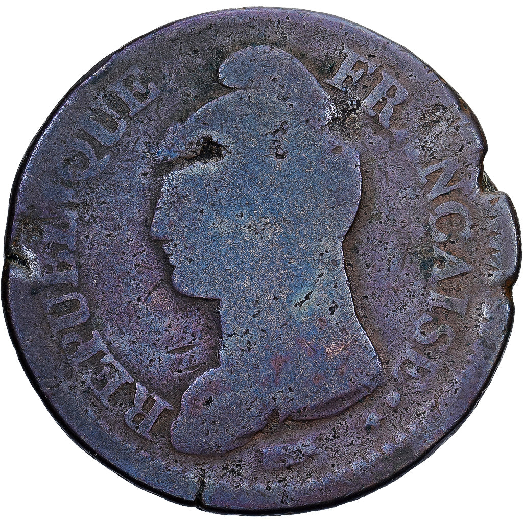 Frankreich, Decime, Dupré, AN 5, Orléans, Bronze, SGE, Gadoury:187, KM:645.7