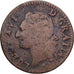Francia, Louis XVI, 1/2 Sol, 1777, Lille, Cobre, BC+, Gadoury:350, KM:578.16