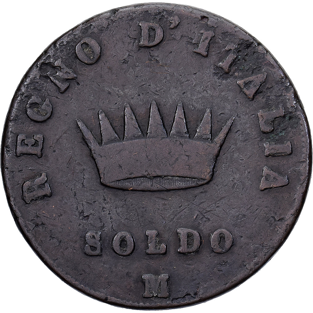 DEPARTAMENTY WŁOSKIE, KINGDOM OF NAPOLEON, Napoleon I, Soldo, 1808, Milan
