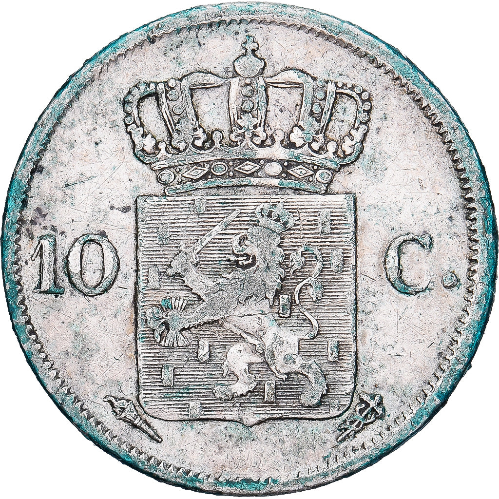 Holandia, William I, 10 Cents, 1825, Srebro, EF(40-45), KM:53