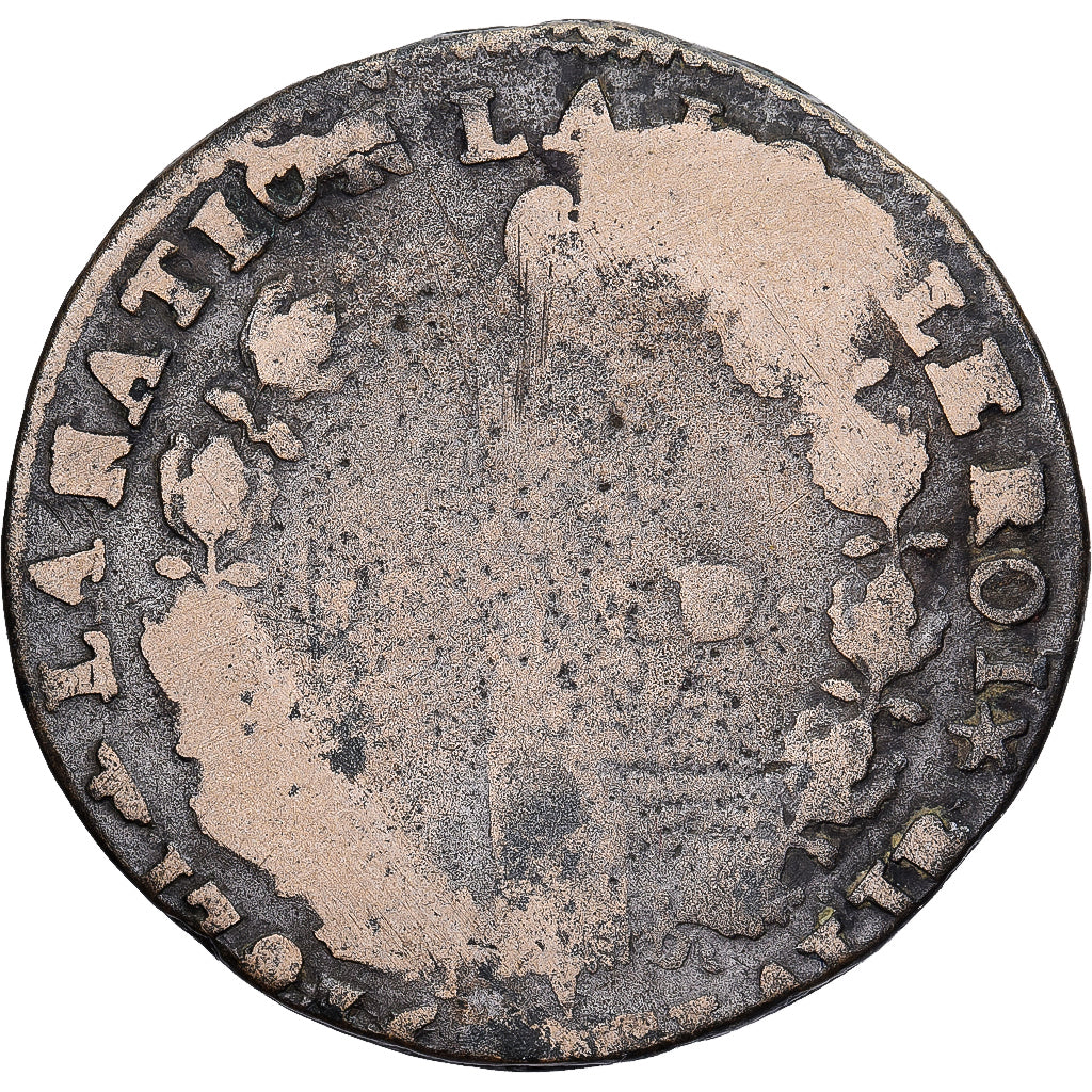 France, Louis XVI, 12 Deniers, 12 deniers françois, 1793, Lille, Bronze