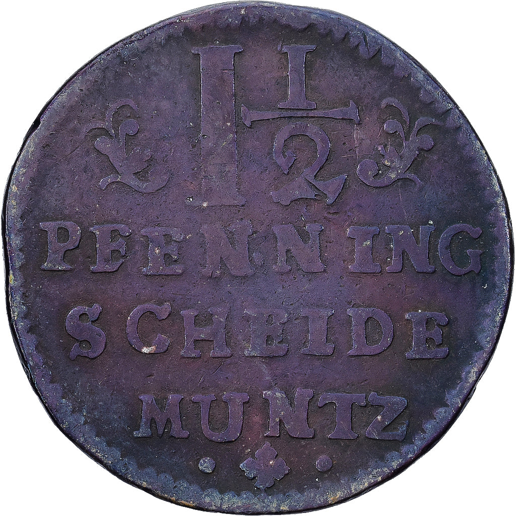 Deutsch Staaten, 1 1/2 Pfenning, 1701, Georges-Guillaume, Kupfer, SGE+