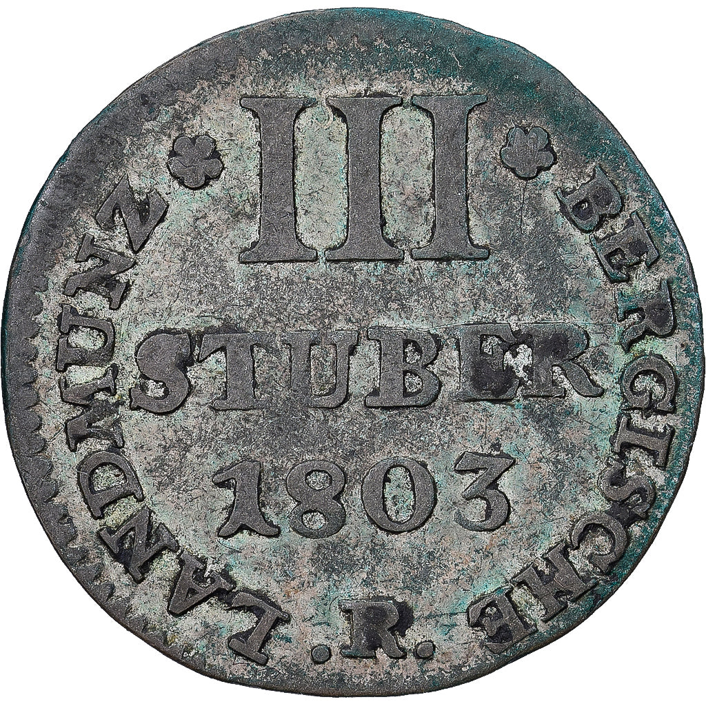 German States, BERG, Maximilian IV Joseph, 3 Stüber, 1803, Düsseldorf, 1803 R