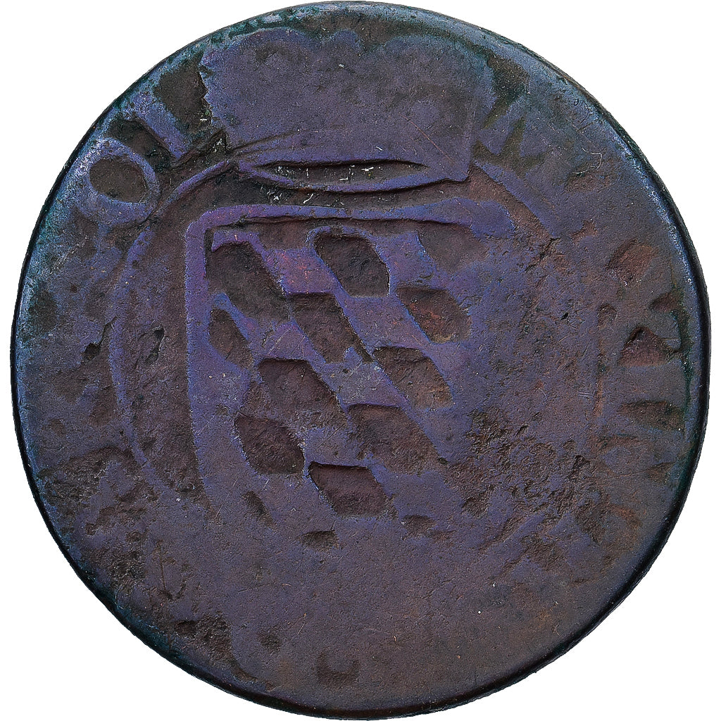 Principado-Bispado de Liège, Maximilian Henry, Liard, Cobre, F(12-15), KM:73