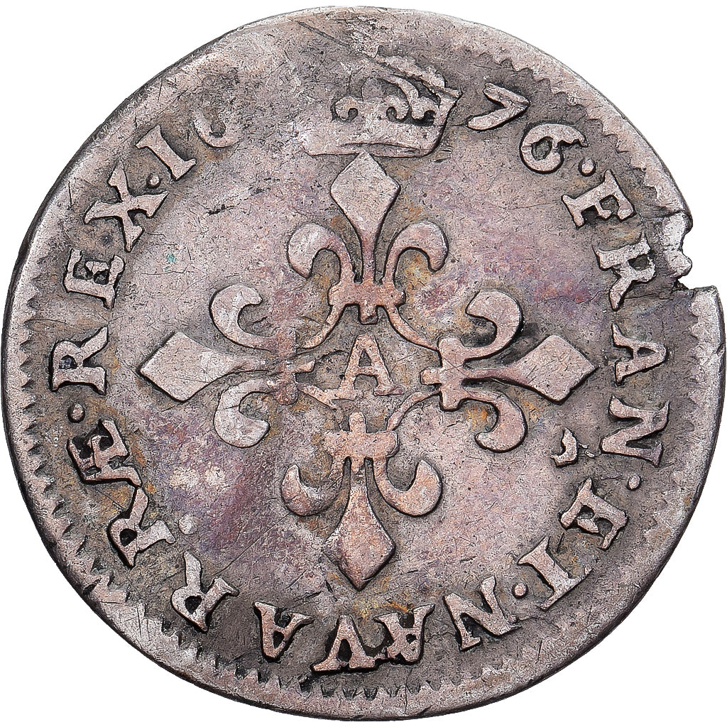 France, Louis XIV, 4 Sols des Traitants, 1676, Paris, Silver, VF(20-25)
