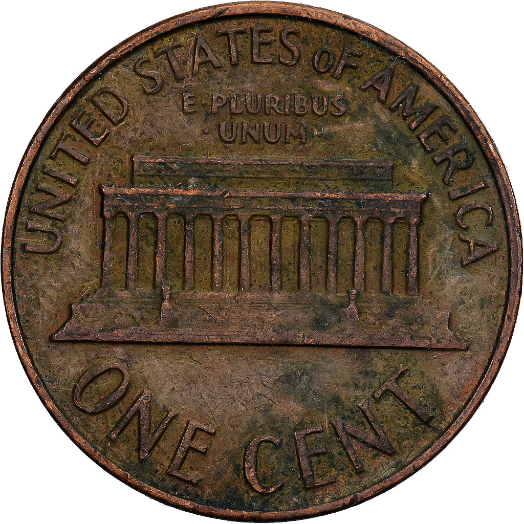 United States, Cent, Lincoln Cent, 1964, Philadelphia, Brass, EF(40-45), KM:201