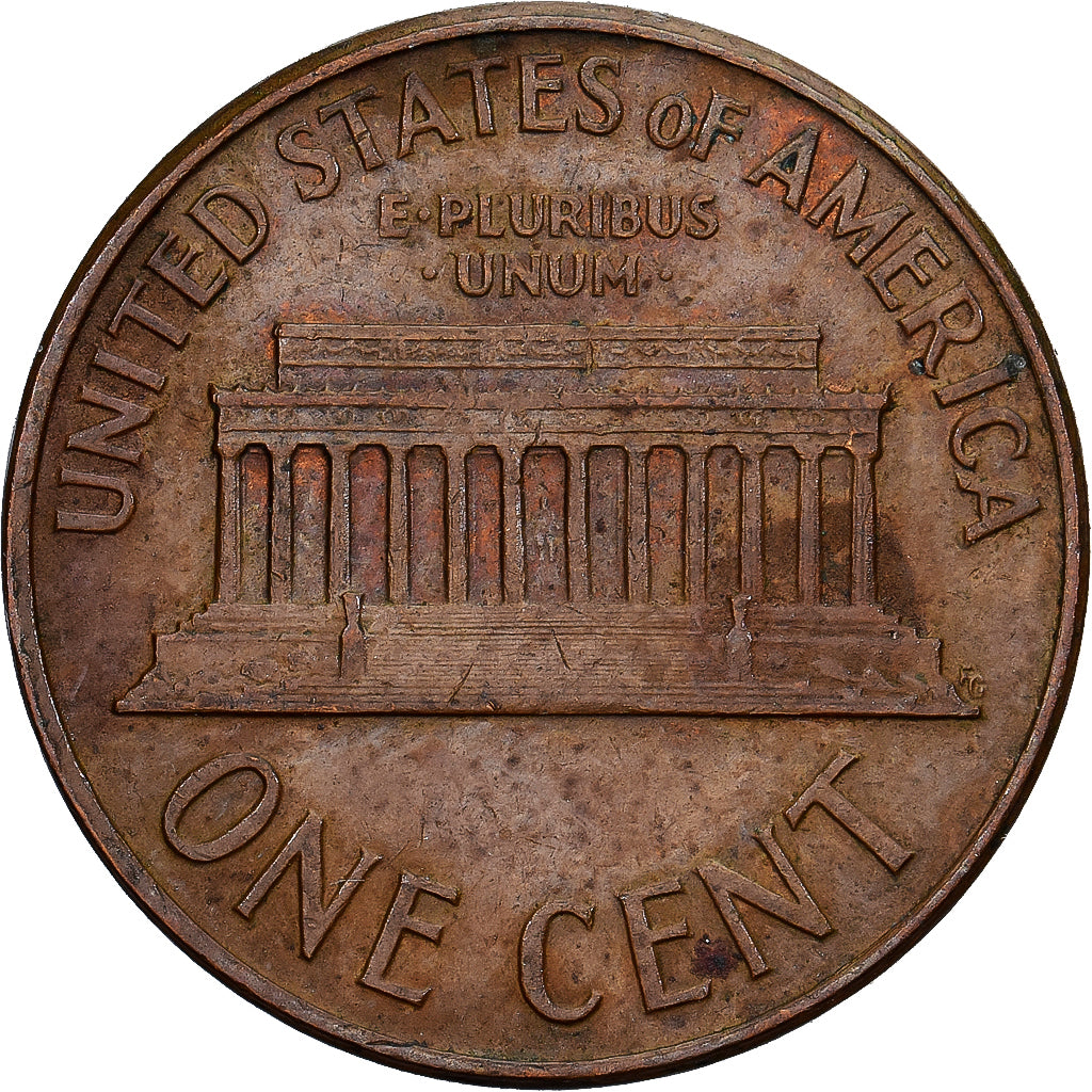 United States, Cent, Lincoln Cent, 1960, Philadelphia, Brass, EF(40-45), KM:201