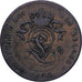 Bélgica, Leopold II, 2 Centimes, 1875, Cobre, BC+, KM:35.1