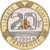 Francja, 20 Francs, Mont Saint Michel, 1994, Trójmetaliczny, MS(63), KM:1008.2