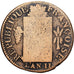Francia, Sol, 1793 - AN II, Metz, Sol à la balance, Rame, B+, Gadoury:19
