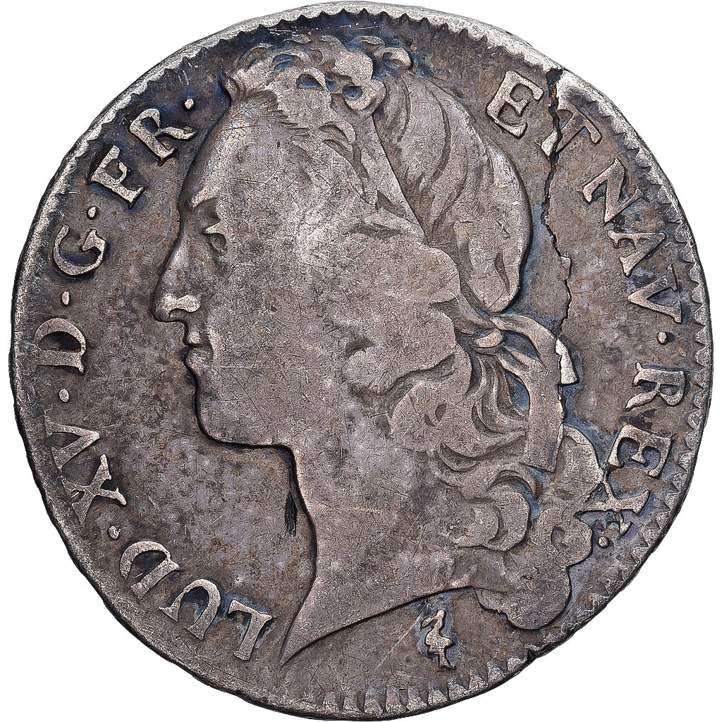 Francia, Louis XV, 1/2 ECU, 44 Sols, 1/2 Écu au bandeau, 1750, Lille, Plata