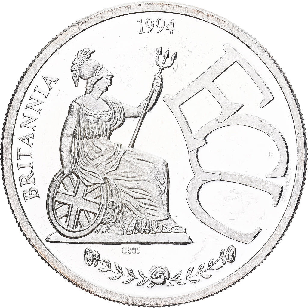 France, Medal, 1994, Silver, Isaac Newton, MS(63)