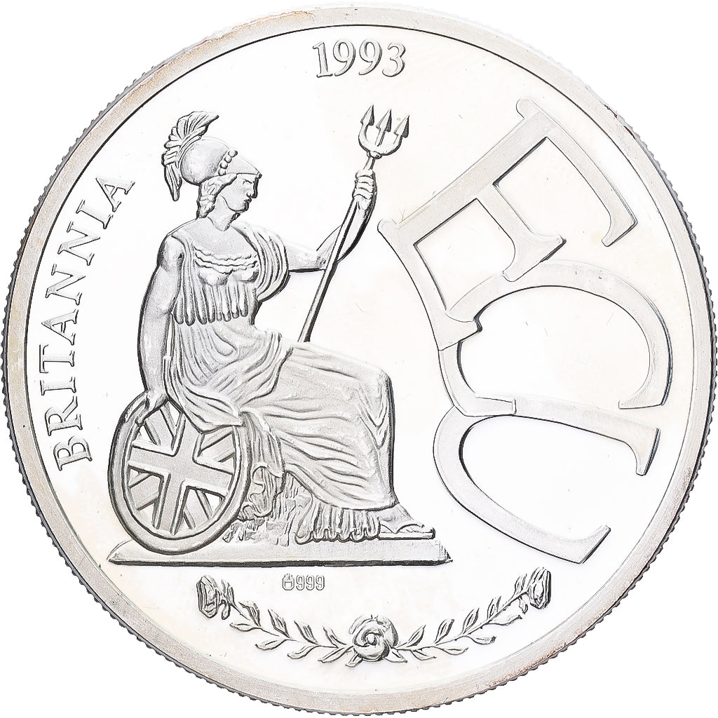 France, Medal, 1993, Silver, Royal couple, MS(63)