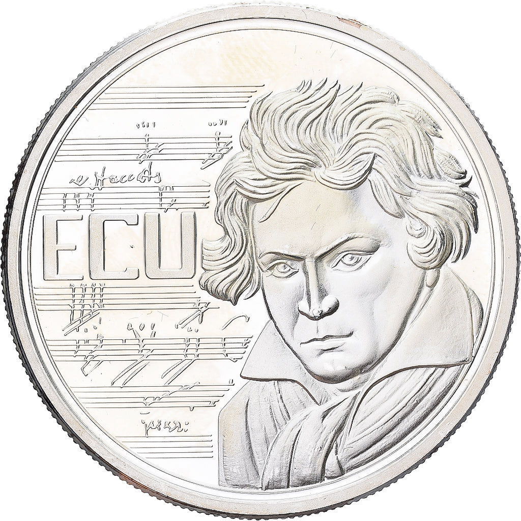 Francia, medaglia, 1993, Argento, Beethoven, SPL