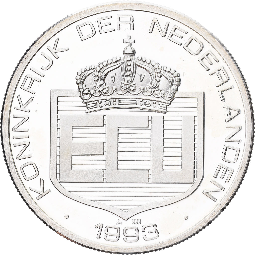 France, Medal, 1993, Silver, Juliana, Wilhelmina, Beatrix, MS(63)
