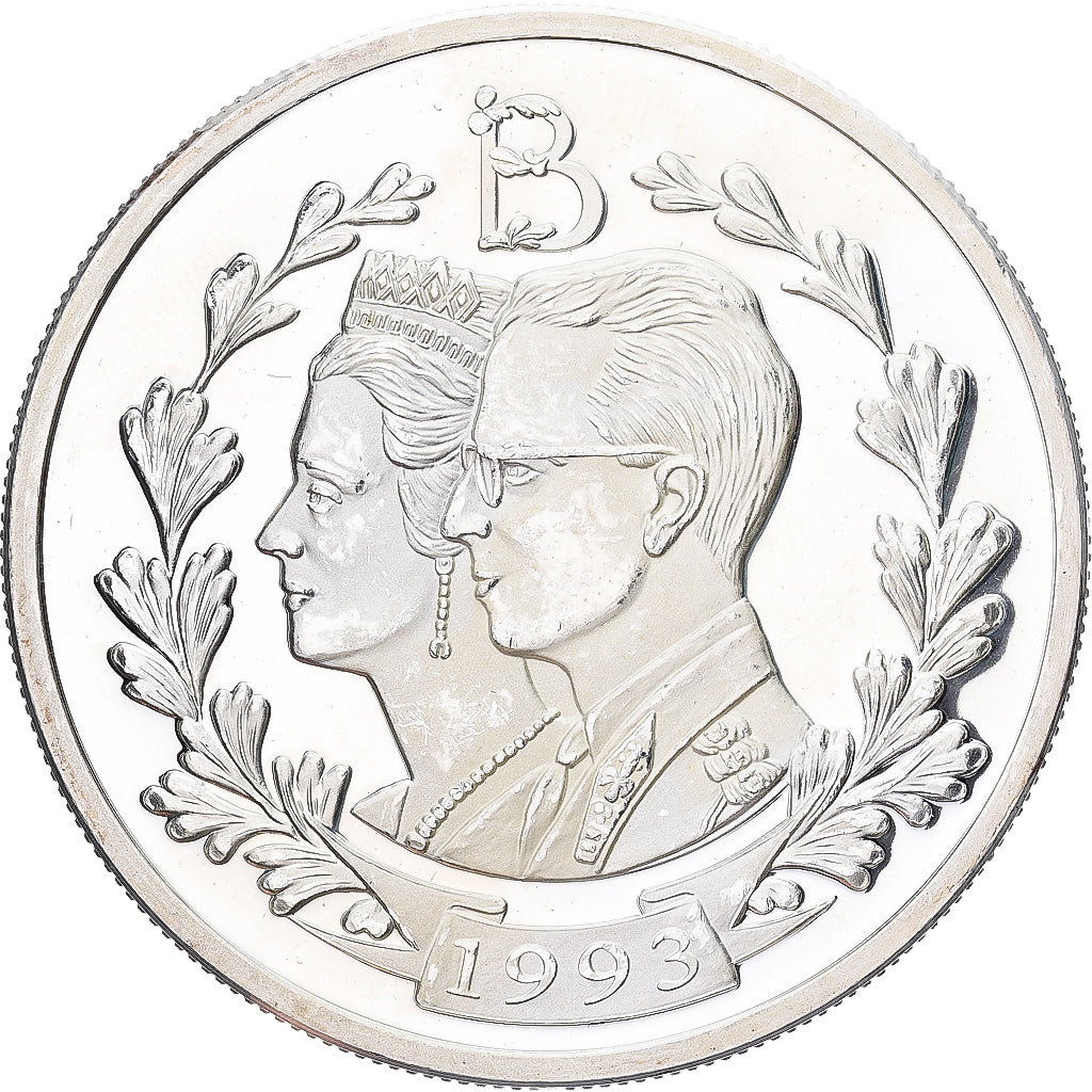 Frankrijk, Medaille, 1993, Zilver, Baudouin, Fabiola, UNC-
