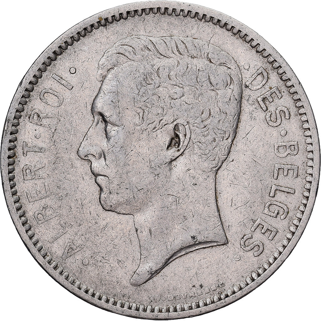 Belgien, 5 Francs, 5 Frank, 1931, Nickel, S+, KM:97.1