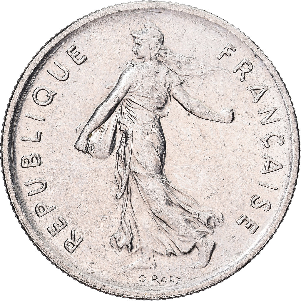 France, 5 Francs, Semeuse, 1995, Paris, Nickel Clad Copper-Nickel, EF(40-45)
