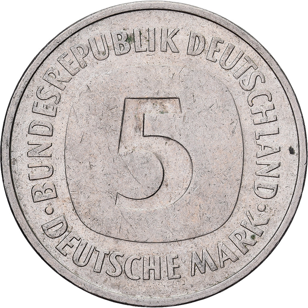 GERMANY - FEDERAL REPUBLIC, 5 Mark, 1975, Munich, Copper-Nickel Clad Nickel