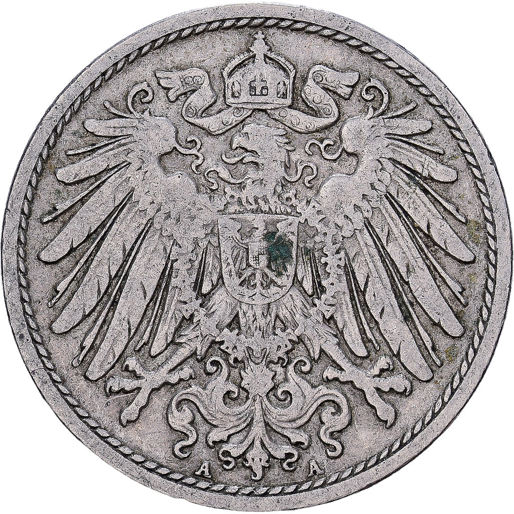 German Empire, Wilhelm II, 10 Pfennig, 1900, Berlin, Copper-nickel, VF(30-35)