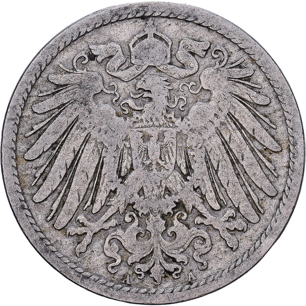 German Empire, Wilhelm II, 10 Pfennig, 1892, Berlin, Copper-nickel, VF(20-25)