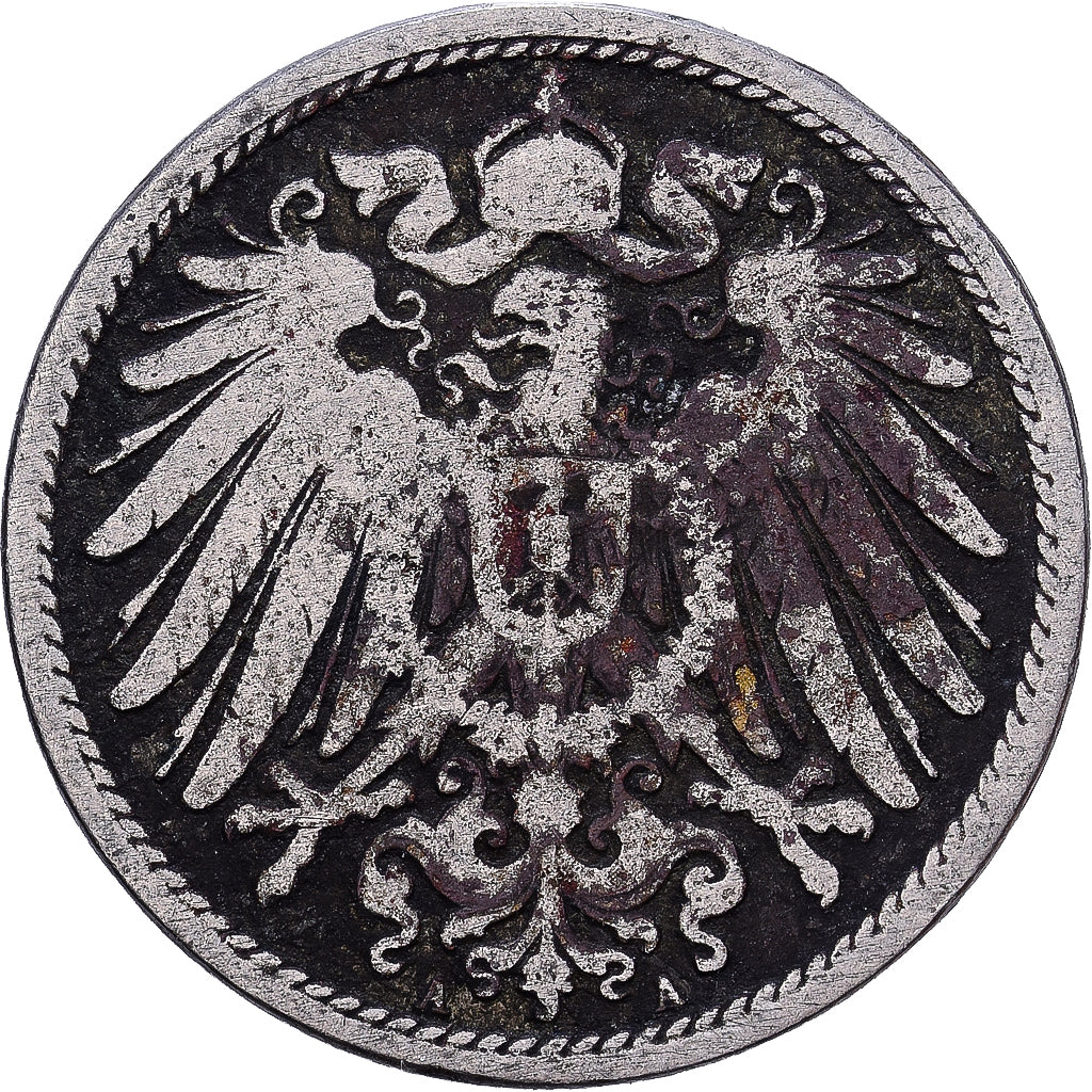 GERMANIA - IMPERO, Wilhelm II, 10 Pfennig, 1898, Berlin, Rame-nichel, MB, KM:12