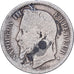 França, Napoleon III, 1 Franc, 1869, Paris, Prata, VG(8-10), Gadoury:463
