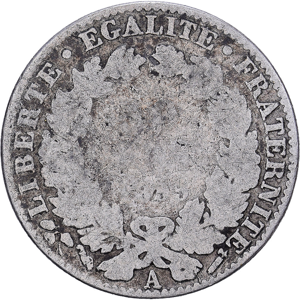 França, 50 Centimes, Paris, Cérès, Prata, F(12-15)