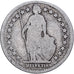 Suiza, Franc, 1875, Bern, Plata, BC+, KM:24