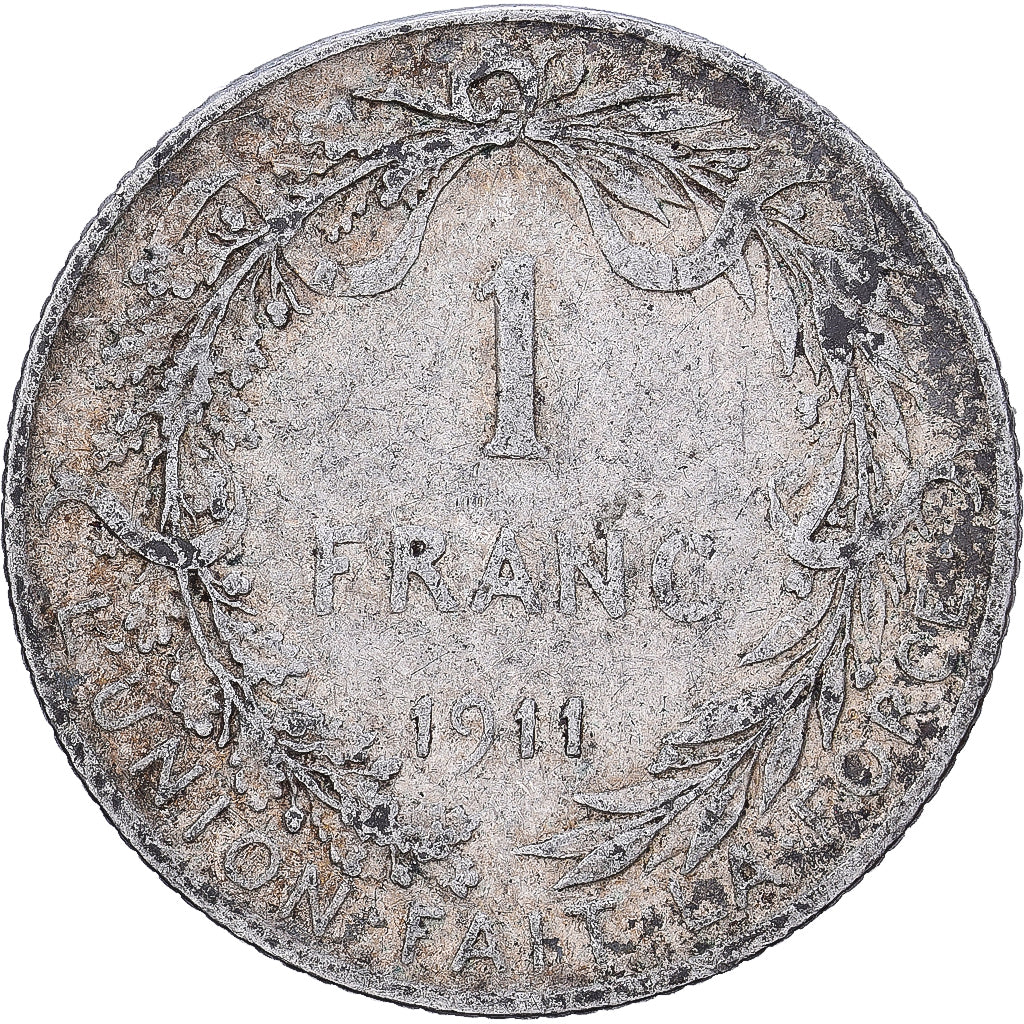 Belgien, Franc, 1911, Brussels, Silber, S, KM:Pn176