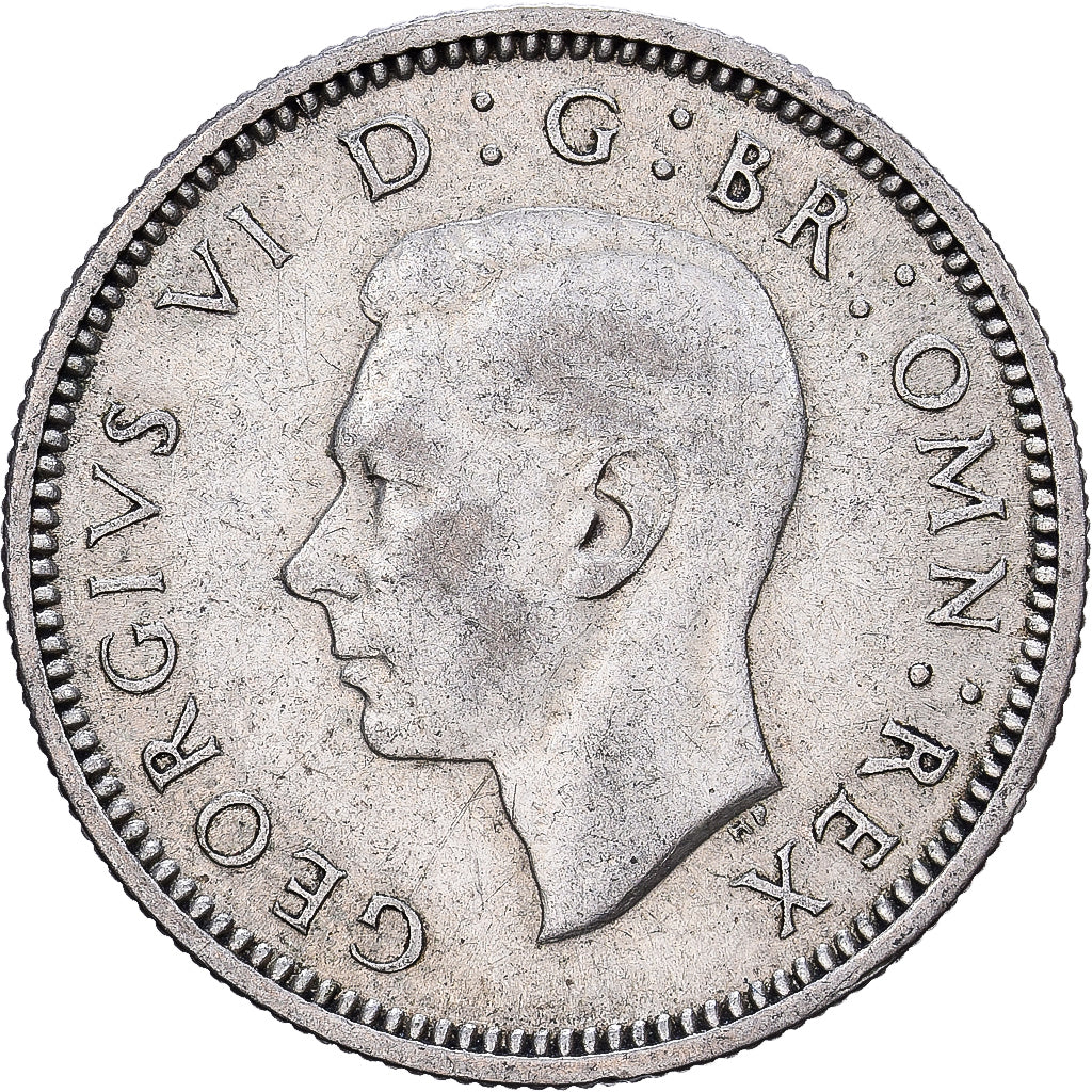 Großbritannien, George VI, 6 Pence, 1939, Silber, SS+, KM:852