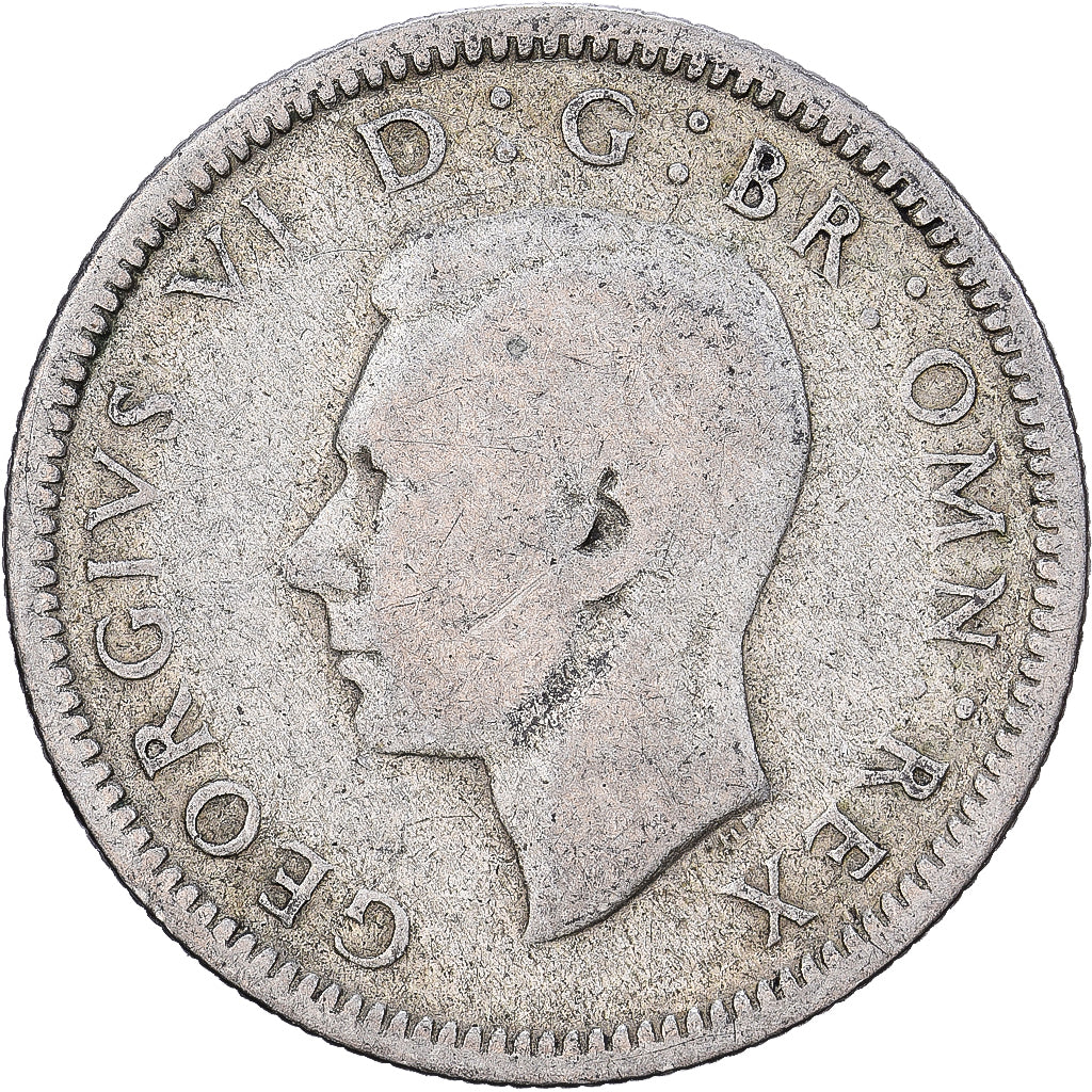 Großbritannien, George VI, 6 Pence, 1939, Silber, S, KM:852