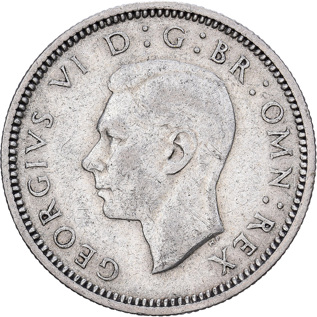 Großbritannien, George VI, 6 Pence, 1939, Silber, SS, KM:852