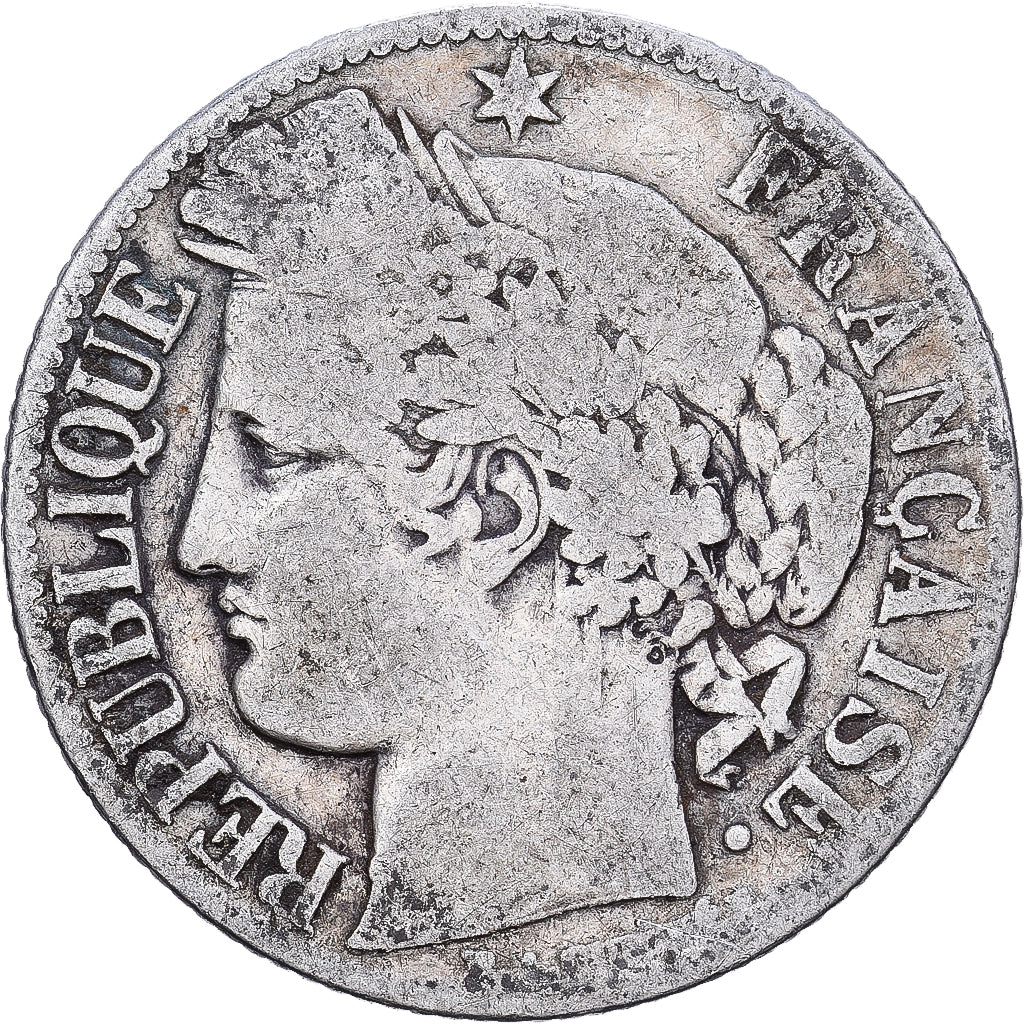France, Franc, Cérès, 1872, Paris, Argent, B+, Gadoury:465a