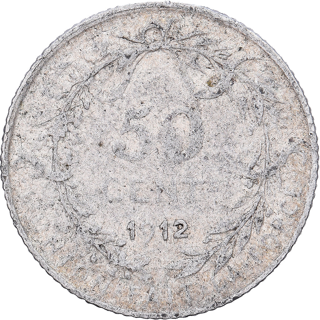Belgien, Albert I, 50 Centimes, 1912, Silber, S, KM:71