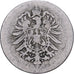 GERMANIA - IMPERO, 5 Pfennig, 1876, Argento, B+