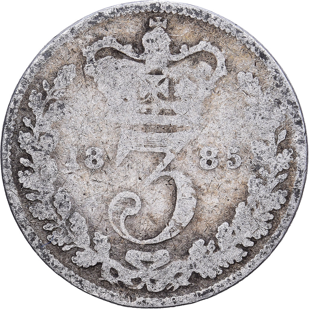 Great Britain, Victoria, 3 Pence, 1885, Silver, F(12-15), KM:730