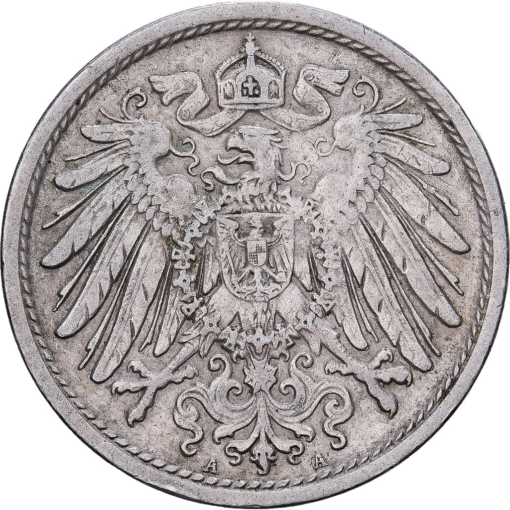 GERMANIA - IMPERO, Wilhelm II, 10 Pfennig, 1912, Berlin, Rame-nichel, BB, KM:12