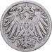 German Empire, Wilhelm II, 5 Pfennig, 1894, Muldenhütten, Kupfer-Nickel, S+