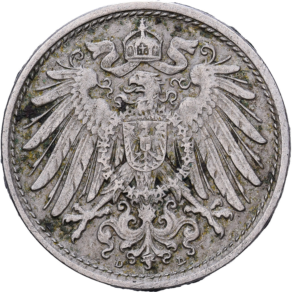 Empire allemand, Wilhelm II, 10 Pfennig, 1910, Munich, Cupro-nickel, TB+, KM:12