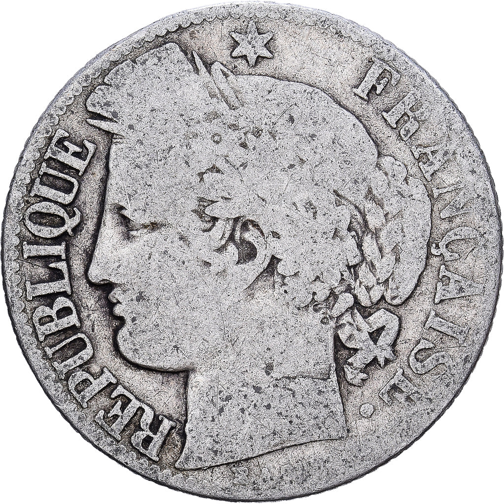 Francia, Franc, Cérès, 1872, Paris, Argento, B+, Gadoury:465a, KM:822.1