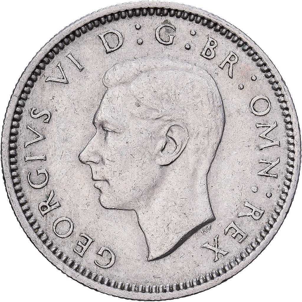 Großbritannien, George VI, 6 Pence, 1950, Kupfer-Nickel, SS, KM:875