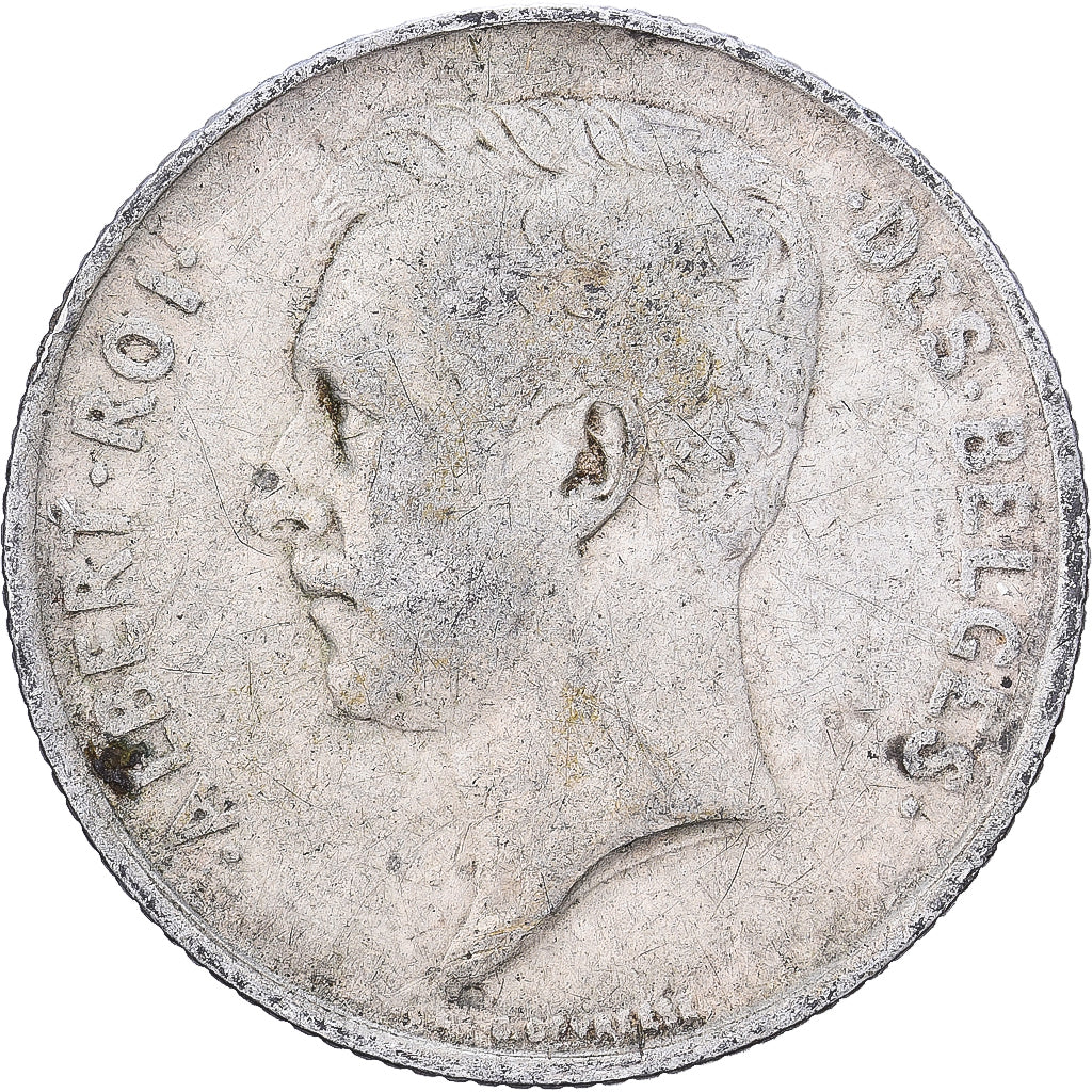 Bélgica, Franc, 1911, Brussels, Plata, BC+, KM:Pn176