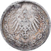 German Empire, 1/2 Mark, 1905, Munich, Silver, VF(20-25), KM:17