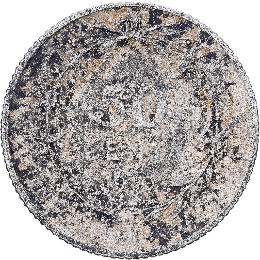 Belgien, 50 Centimes, 1910, Silber, S, KM:71