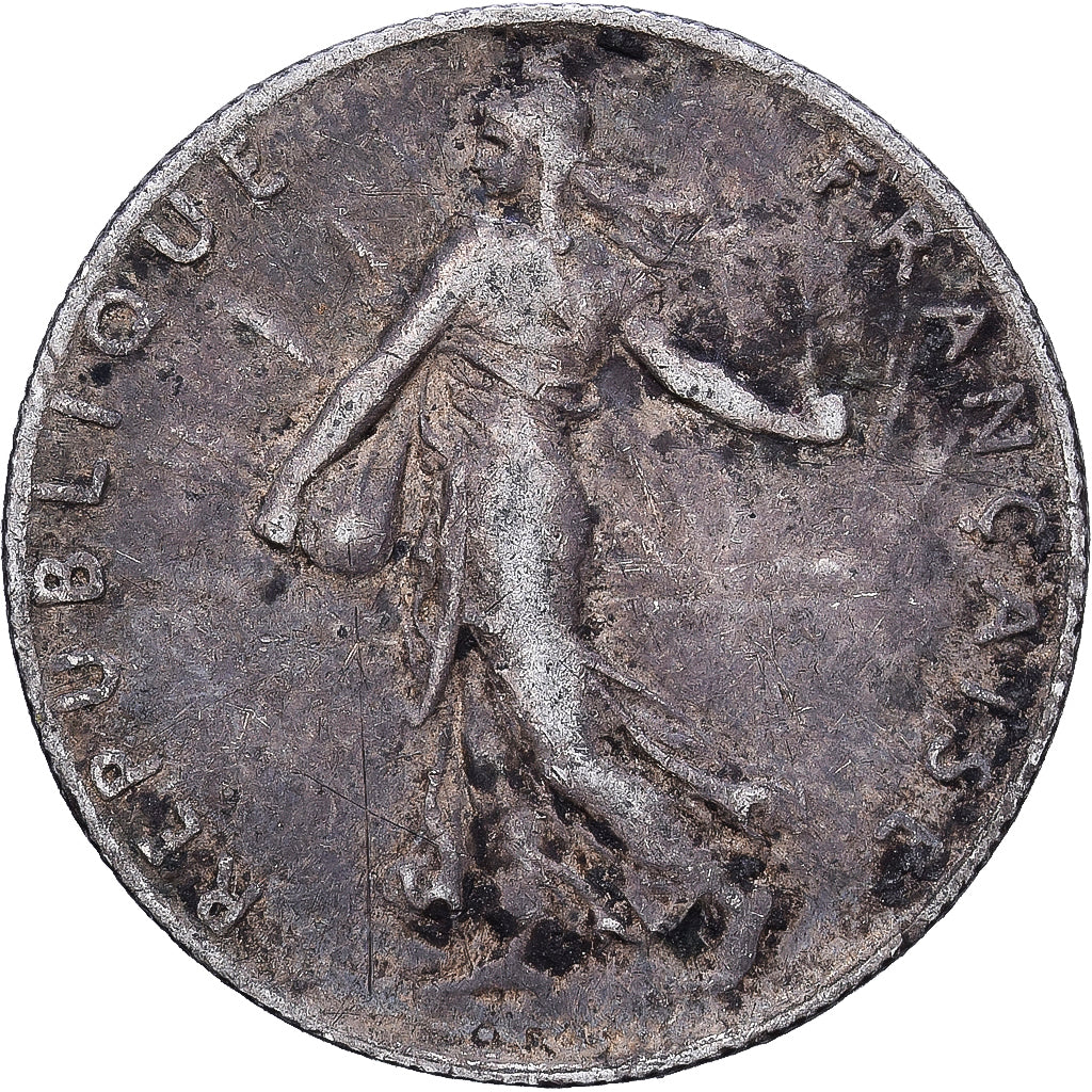 Francia, 50 Centimes, Semeuse, 1914, Paris, Argento, MB+, Gadoury:420, Le