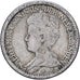 Paesi Bassi, Wilhelmina I, 25 Cents, 1911, Argento, MB, KM:146
