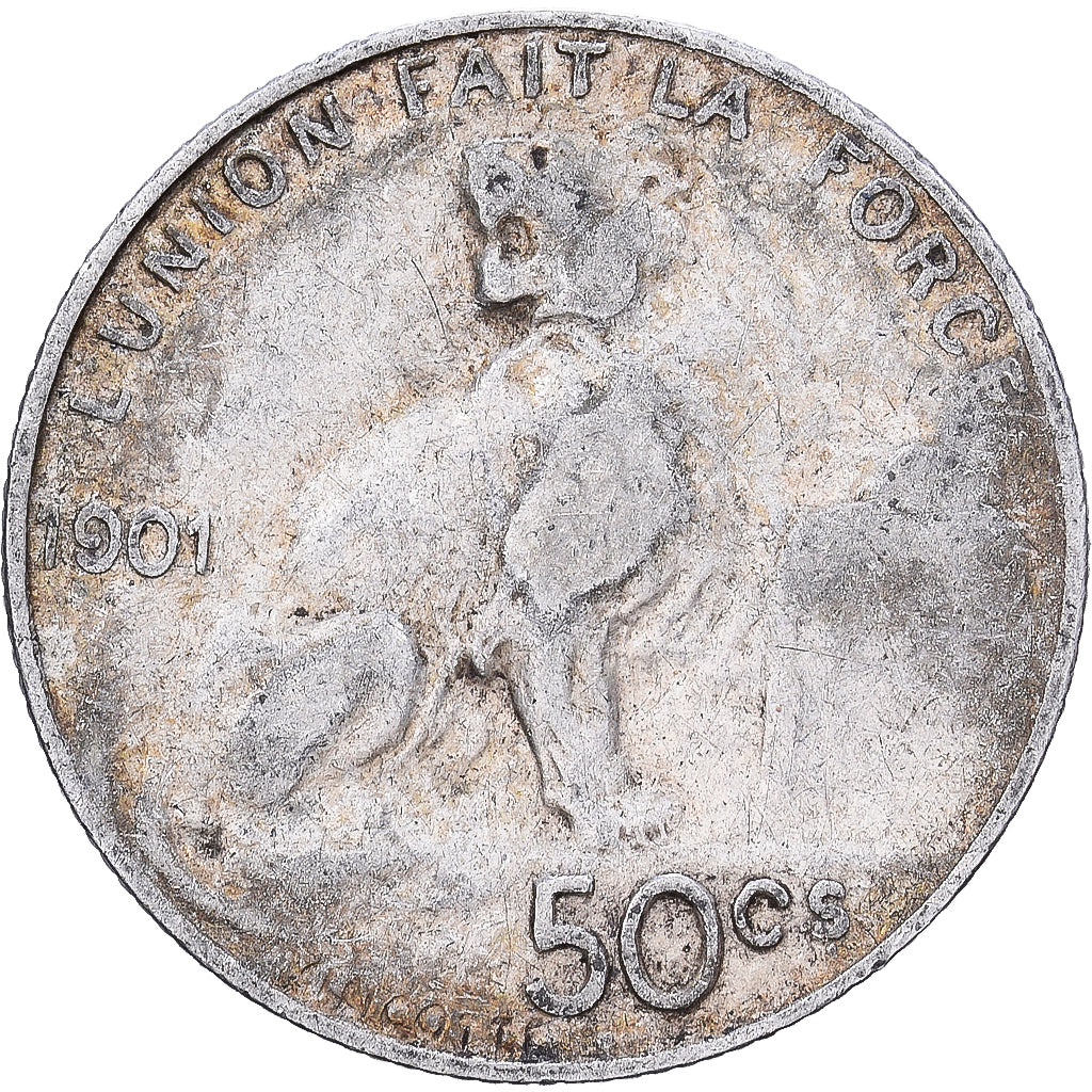 Belgique, 50 Centimes, 1901, Argent, B+, KM:51