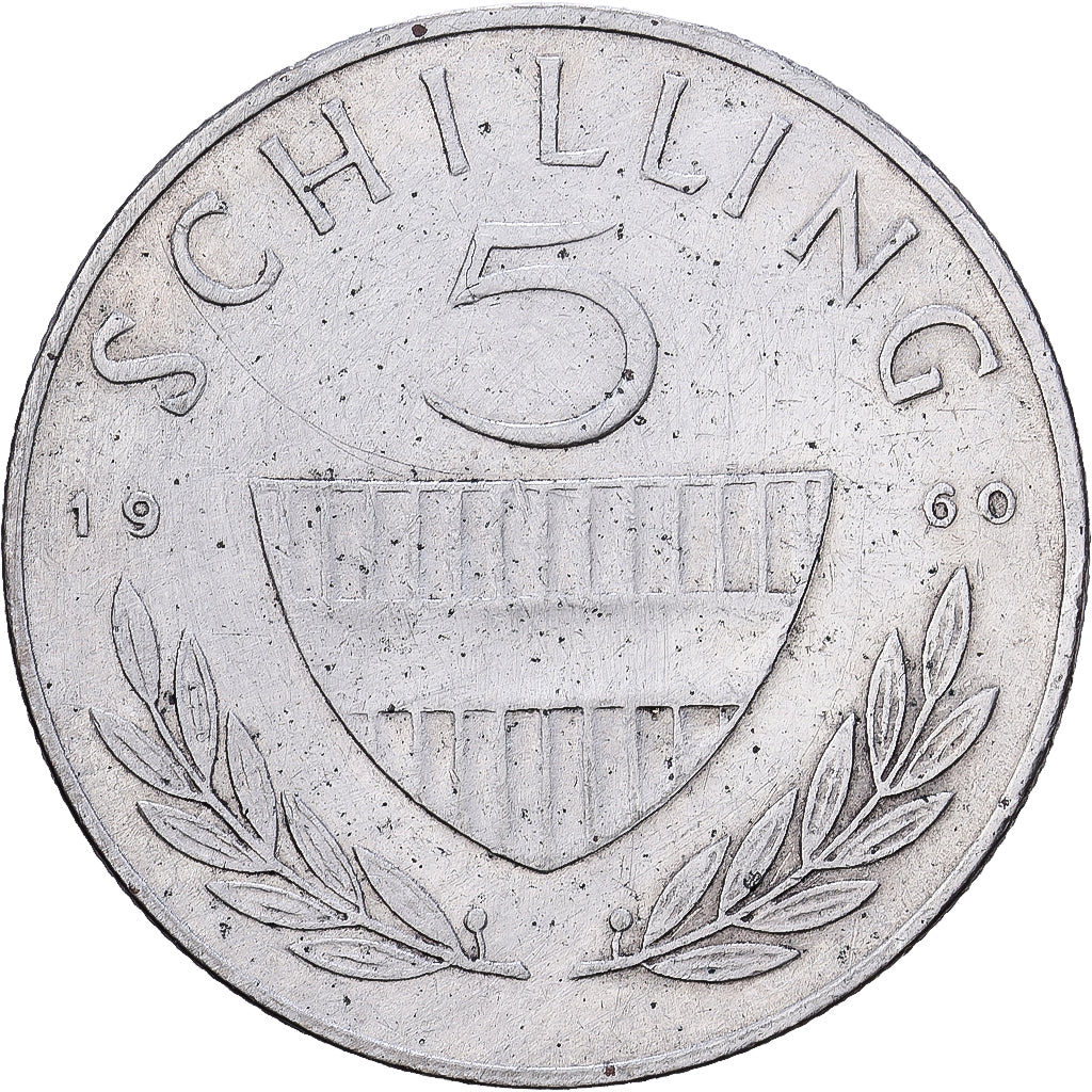 Autriche, 5 Schilling, 1960, Vienne, Argent, TTB